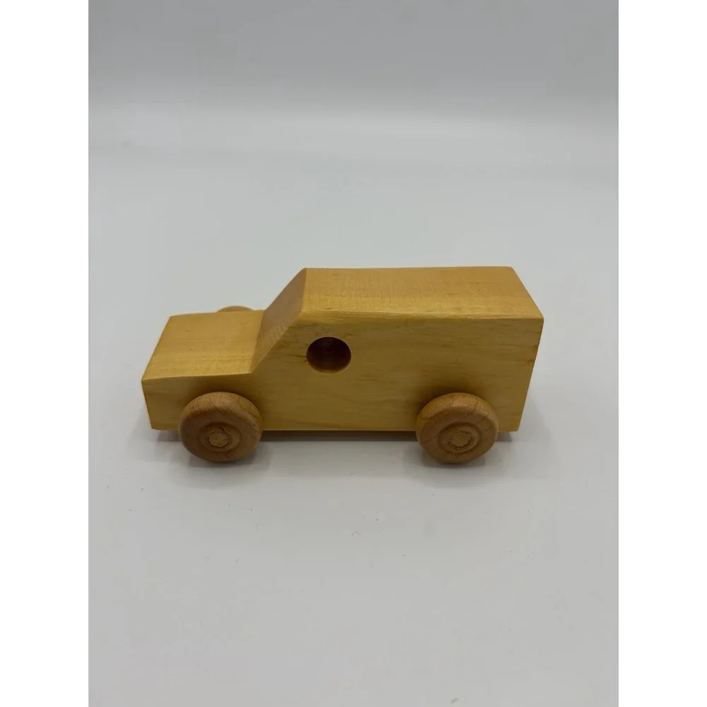 Vintage Handmade Wooden Toy Truck / Mail‎ Van Vehicle Toy Cars 4.5